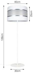 Lampadar CORAL 1xE27/60W/230V alb