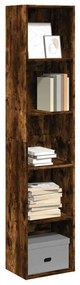 vidaXL Bibliotecă, stejar fumuriu, 40x30x189 cm, lemn prelucrat