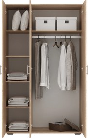 Dulap Nero, 3 Usi, Stejar Sonoma, 120 x 52 x 200 cm