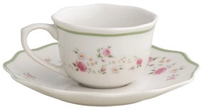 Set 2 cești din porțelan pentru cafea Brandani Nonna Rosa