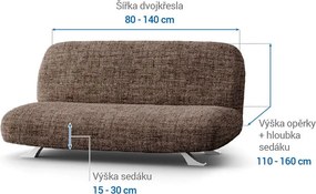 Gaico Huse bielastice VITTORIA maro 2fotoliu cu manere de lemn (l. 80 -140 cm)