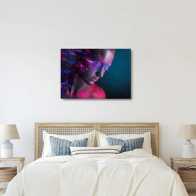Tablou pe sticlă strălucitor a femeii (70x50 cm)