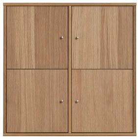 Bibliotecă în culoare naturală cu aspect de lemn de stejar suspendată 70x70 cm Mistral – Hammel Furniture