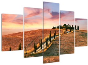 Tablou - Casa pe deal Toscana, Italia (150x105 cm)