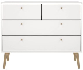 Comodă albă joasă 99x82 cm Bodo – Tvilum
