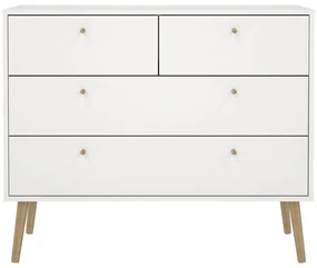 Comodă albă joasă 99x82 cm Bodo – Tvilum