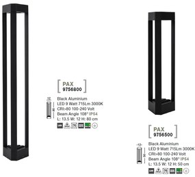 Stalp LED modern pentru iluminat exterior IP54 PAX H-50cm