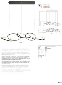 Redo 01-2599 - Lustră LED dimabilă pe cablu BIAS LED/108,6W/230V 3000K neagră