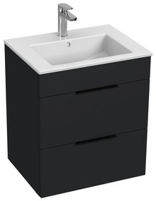 JIKA H4536121763521 - Corp de baie CUBE cu lavoar, 60,7 x 55 cm, negru