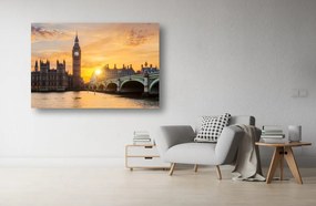 Tablou Canvas - Big Ben si podul din Londra la apus