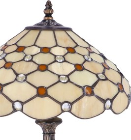 Lampa de masa Tiffany Cream h 45 cm, abajur 30 cm