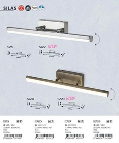 Aplica de perete LED pentru oglinda baie IP44 Silas 18W crom 5727 RX