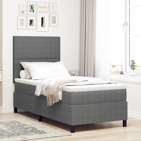 vidaXL Pat cu arcuri cu saltea Gri deschis 80x200 cm Catifea
