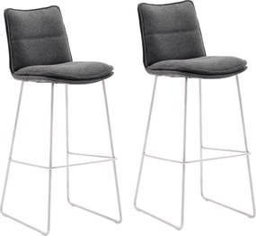 MCA furniture Set 2 scaune de bar Hampton antracit 42/54/110 cm