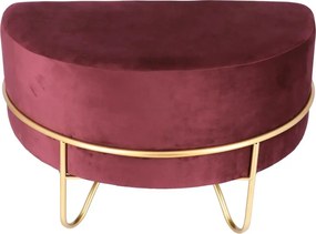 Taburet catifea baza metalica aurie - FUCSIA - BAZA METALICA AURIE