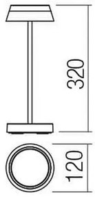 Lampă LED dimabilă de masă Redo 90312 ILUNA LED/2,5W/5V 3000 mAh IP65 negru