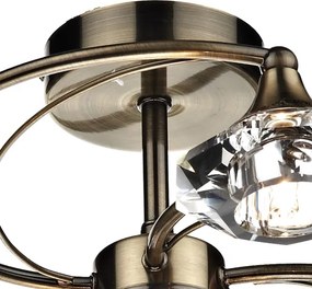 Där Lighting LUT0675 - Lustră de tavan aplicată LUTHER 6xG9/40W/230V, alamă