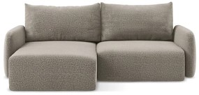 Colțar bej extensibil/cu spațiu de depozitare (cu colț pe partea stângă) Kalena – Makamii