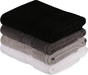 Set 4 prosoape baie RAINBOW, bumbac, 70x140 cm