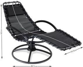 Deuba Sezlong Eve relax - negru