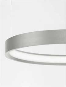 Lustra LED suspendata design modern circular PERRINE D-40cm argintie