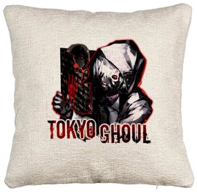 Perna Decorativa Canapea cu Tokyo Ghoul, 40x40 cm, Cu fermoar