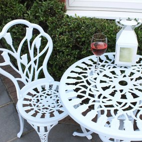 SEGA201 - Set Masa si scaune gradina, terasa, balcon, bistro - Alb