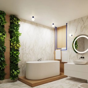 Aplică de perete albastru-închis Orbital – Sollux