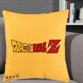Perna Personalizata Dragon Ball Z Clasic, 40x40 cm, Galben, Husa Detasabila, Perna Inclusa, BEKZ®