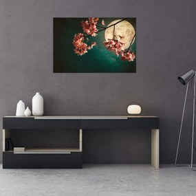 Tablou - Sakura în luna plină (90x60 cm)