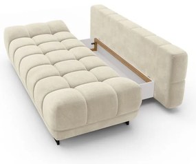 Canapea extensibilă cu 3 locuri și tapițerie de catifea Windsor &amp; Co Sofas Cirrus, bej