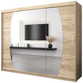 Dulap de haine 250 cm Eclipse (Stejar sonoma + Stejar sonoma). 1063454