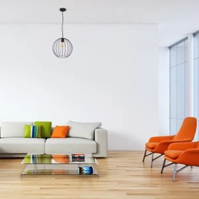 Lustră pe lanț MERCURE 1xE27/15W/230V negru