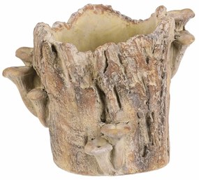 Suport din beton - ciot cu ciuperci, 20 x 18 x 18cm