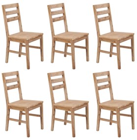 vidaXL Scaune de bucătărie, 6 buc., lemn masiv de acacia