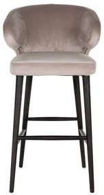 Scaun de bar tapitat Indigo gri deschis