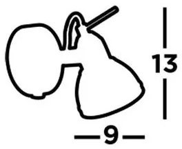 Spot de perete FOCUS 1xGU10/50W/230V negru Searchlight 1541BK