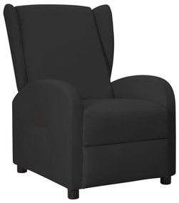 342325 vidaXL Fotoliu rabatabil cu spătar înalt, negru, piele ecologică