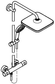 GROHE 26697001 - Sistem de duș VITALIO COMFORT 250, 250 × 250 mm, crom lucios