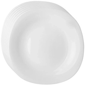 Set de farfurii de desert din sticlă opală AltomWhite harmony 21,5 cm, 6 buc