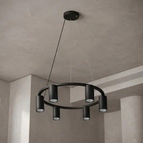 Brilagi - Lustra LED RGBW reglabilă suspendată pe cablu SELE 6xGU10/6,5W/230V neagră