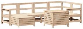 3250984 vidaXL Set canapea de grădină, 7 piese, lemn masiv de pin