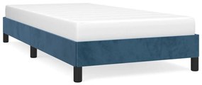 346956 vidaXL Cadru de pat, albastru închis, 90x200 cm, catifea