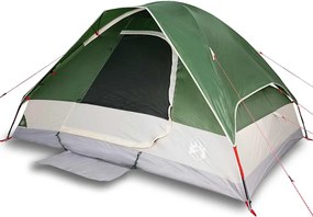 vidaXL Cort de camping cupolă pentru 6 persoane, verde, impermeabil