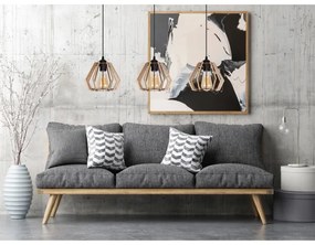 Lustră pe cablu BERGO 3xE27/60W/230V neagră