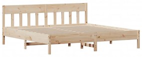 3216200 vidaXL Cadru pat cu tăblie 200x200 cm, lemn masiv de pin