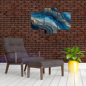 Tablou - Abstracție marmură albastră (90x60 cm)