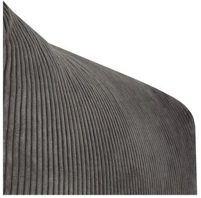 Fotoliu puf pentru copii crem cu tapițerie din catifea reiată Snug 80 – SLOWDOWN