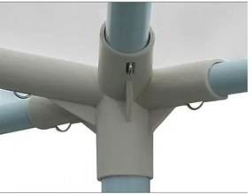 Deuba Sala petreceri Rimini 3x6 m - pereti laterali + ferestre arcuite - alb