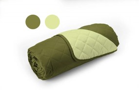 Cuvertura matlasata cu 2 fete Alcam, 210 x 220 cm, olive / lime